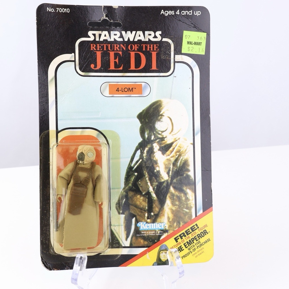 Vintage 1983 Kenner Star Wars ROTJ 4-LOM 65C Back MOC Sealed Action Figure